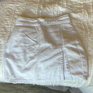white jean skirt